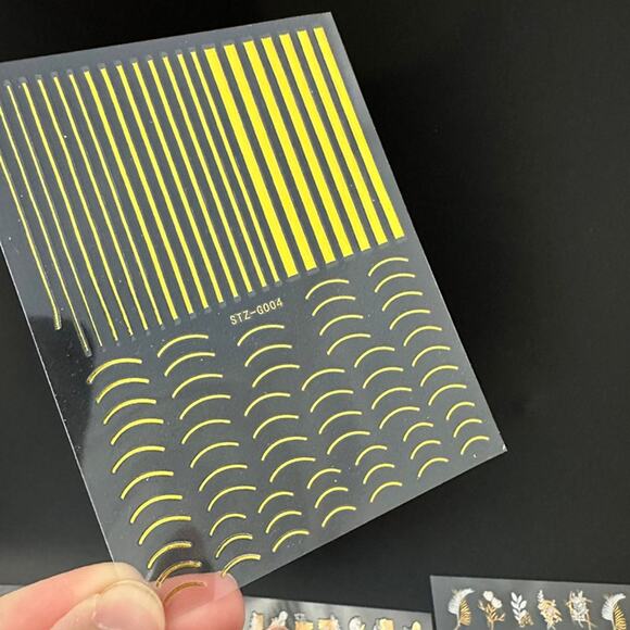 8 Sheets Nail Art Stickers! Metallic Gold, Rose Gold Designs, Winter, Fall Theme - Picture 7 of 7